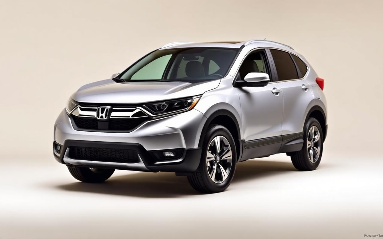 Silver Honda CR-V compact SUV studio shot